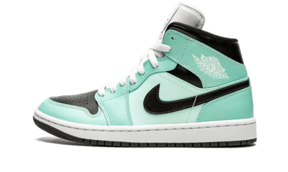 Air Jordan Air Jordan 1 Mid Aqua Blue Tint czarny-biały - widok główny z boku | Saturaise.com