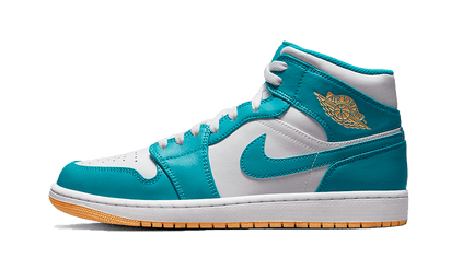 Air Jordan Air Jordan 1 Mid Aquatone czarny-biały - widok główny z boku | Saturaise.com