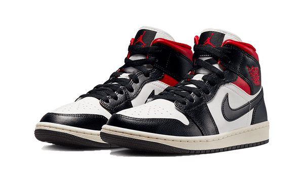 Air Jordan 1 Mid Black Gym Red - Kup oryginalne Air Jordan 1 Mid Black Gym Red BQ6472-061 - widok z drugiego boku - Sneakersy