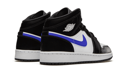 Buty Air Jordan Air Jordan 1 Mid Black Racer Blue White - widok z przodu - Rozmiary EU