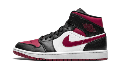 Air Jordan Air Jordan 1 Mid Bred Toe czarno-czerwony - widok główny z boku | Saturaise.com