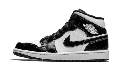 Air Jordan Air Jordan 1 Mid Carbon Fiber All-Star (2021) czarny-biały - widok główny z boku | Saturaise.com