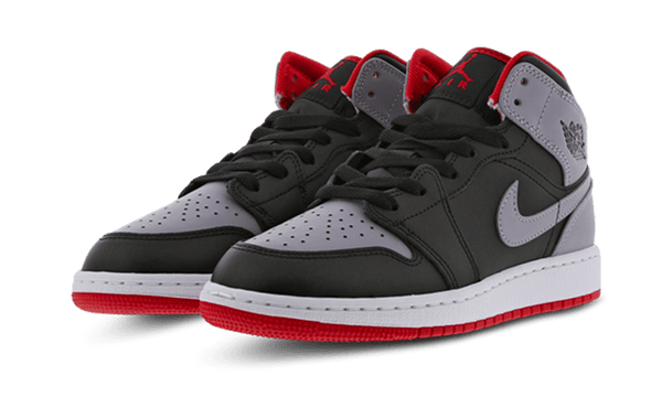 Air Jordan 1 Mid Cement Grey Red - Kup oryginalne Air Jordan 1 Mid Cement Grey Red DQ8426-006 - widok z drugiego boku - Sneakersy