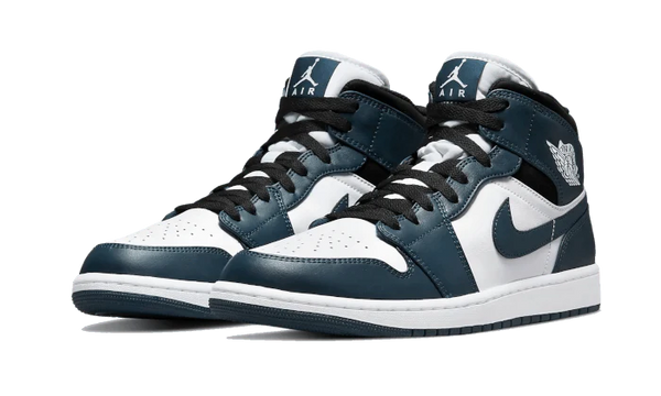 Air Jordan 1 Mid Dark Teal - Kup oryginalne Air Jordan 1 Mid Dark Teal 554724-411 - widok z drugiego boku - Sneakersy