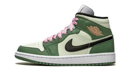 Air Jordan Air Jordan 1 Mid Dutch Green czarny-biały - widok główny z boku | Saturaise.com