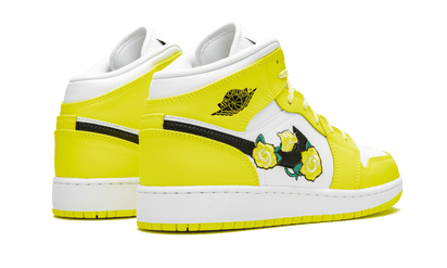 Buty Air Jordan Air Jordan 1 Mid Dynamic Yellow - widok z przodu - Rozmiary EU