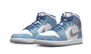 Kup oryginalne Air Jordan 1 Mid French Blue Fire Red DN3706-401 - widok z drugiego boku - Sneakersy