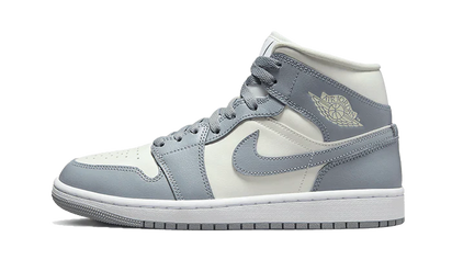 Air Jordan Air Jordan 1 Mid Grey Sail biały-czerwony - widok główny z boku | Saturaise.com