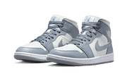 Kup oryginalne Air Jordan 1 Mid Grey Sail BQ6472-115 - widok z drugiego boku - Sneakersy