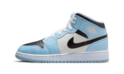 Air Jordan Air Jordan 1 Mid Ice Blue czarny-biały - widok główny z boku | Saturaise.com