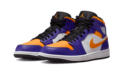 Kup oryginalne Air Jordan 1 Mid Lakers (2022) DQ8426-517 - widok z drugiego boku - Sneakersy