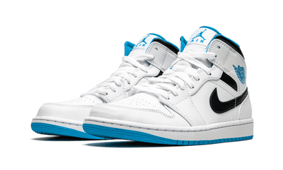 Kup oryginalne Air Jordan 1 Mid Laser Blue 554724-141 - widok z drugiego boku - Sneakersy
