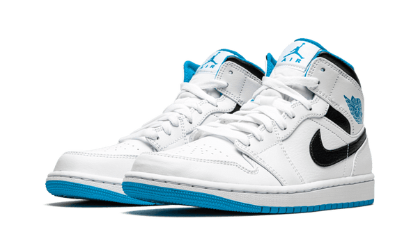 Air Jordan 1 Mid Laser Blue - Kup oryginalne Air Jordan 1 Mid Laser Blue 554724-141 - widok z drugiego boku - Sneakersy