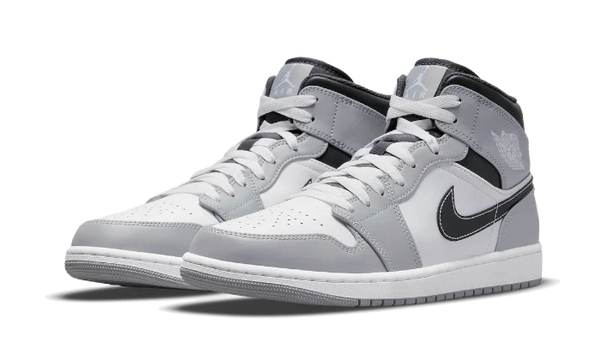 Air Jordan 1 Mid Light Smoke Grey Anthracite - Kup oryginalne Air Jordan 1 Mid Light Smoke Grey Anthracite 554724-078 - widok z drugiego boku - Sneakersy