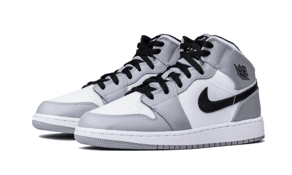 Air Jordan 1 Mid Light Smoke Grey - Kup oryginalne Air Jordan 1 Mid Light Smoke Grey 554724-092 - widok z drugiego boku - Sneakersy