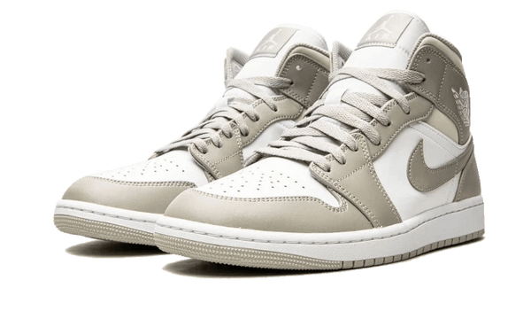 Air Jordan 1 Mid Linen - Kup oryginalne Air Jordan 1 Mid Linen 554724-082 - widok z drugiego boku - Sneakersy