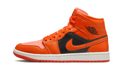 Air Jordan Air Jordan 1 Mid Orange Black czarny-biały - widok główny z boku | Saturaise.com