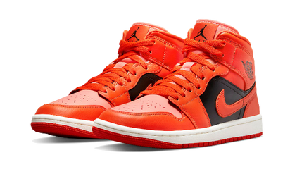 Kup oryginalne Air Jordan 1 Mid Orange Black DM3381-600 - widok z drugiego boku - Sneakersy