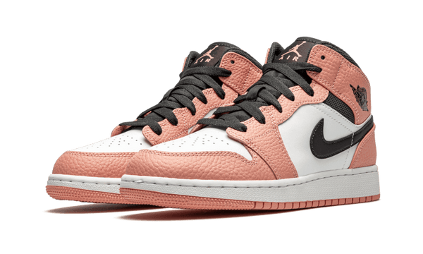 Air Jordan 1 Mid Pink Quartz - Kup oryginalne Air Jordan 1 Mid Pink Quartz 555112-603 - widok z drugiego boku - Sneakersy