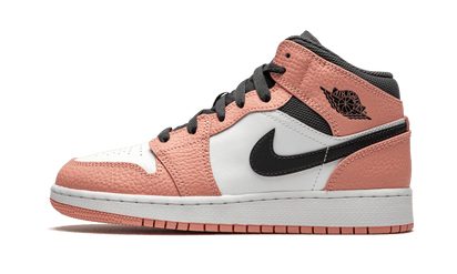 Air Jordan Air Jordan 1 Mid Pink Quartz biały-czerwony - widok główny z boku | Saturaise.com