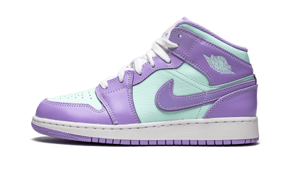 Air Jordan Air Jordan 1 Mid Purple Aqua niebiesko-biały - widok główny z boku | Saturaise.com