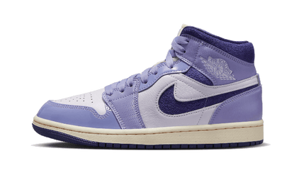 Air Jordan Air Jordan 1 Mid Purple Chenille biało-czerwony - widok główny z boku | Saturaise.com