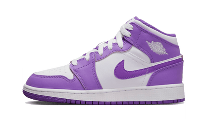 Air Jordan Air Jordan 1 Mid Purple Venom biały-czerwony - widok główny z boku | Saturaise.com