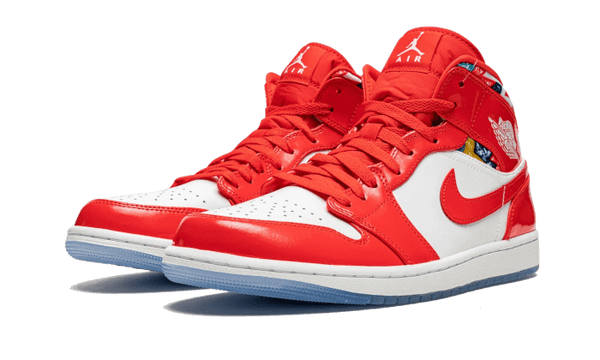 Air Jordan 1 Mid SE Barcelona Sweater - Kup oryginalne Air Jordan 1 Mid SE Barcelona Sweater DC7294-600 - widok z drugiego boku - Sneakersy