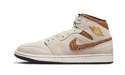Air Jordan Air Jordan 1 Mid SE Brown Elephant biały-czerwony - widok główny z boku | Saturaise.com