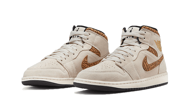 Air Jordan 1 Mid SE Brown Elephant - Kup oryginalne Air Jordan 1 Mid SE Brown Elephant DZ4129-102 - widok z drugiego boku - Sneakersy