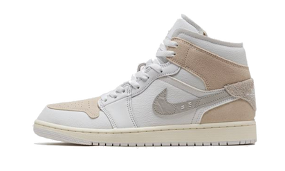 Air Jordan Air Jordan 1 Mid SE Craft Tech Grey biały-czerwony - widok główny z boku | Saturaise.com