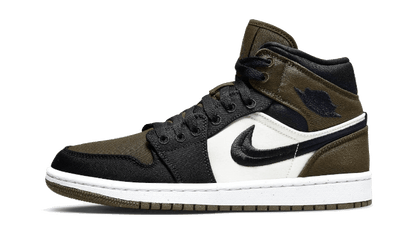 Air Jordan Air Jordan 1 Mid SE Light Olive czarny-biały - widok główny z boku | Saturaise.com
