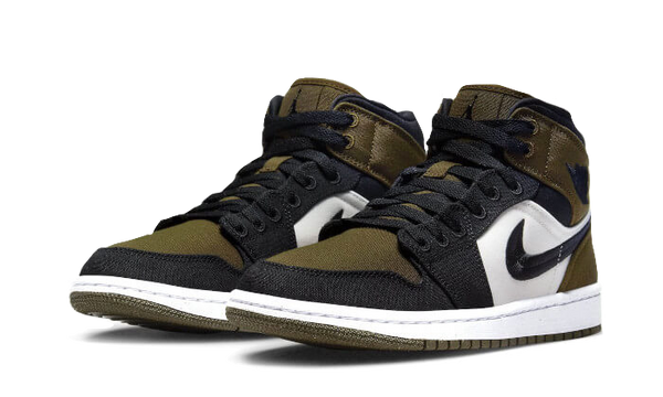 Air Jordan 1 Mid SE Light Olive - Kup oryginalne Air Jordan 1 Mid SE Light Olive DV0427-301 - widok z drugiego boku - Sneakersy