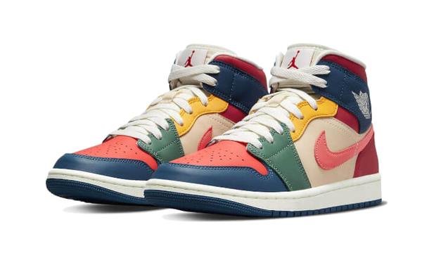 Air Jordan 1 Mid SE Multi-color - Kup oryginalne Air Jordan 1 Mid SE Multi-color DN3738-400 - widok z drugiego boku - Sneakersy