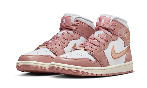 Air Jordan 1 Mid SE Red Stardust - Kup oryginalne Air Jordan 1 Mid SE Red Stardust FB9892-670 - widok z drugiego boku - Sneakersy