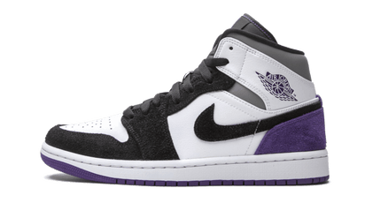 Air Jordan Air Jordan 1 Mid SE Varsity Purple czarny-biały - widok główny z boku | Saturaise.com