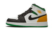 Air Jordan Air Jordan 1 Mid SE White Laser Orange Lucky Green czarny-biały - widok główny z boku | Saturaise.com