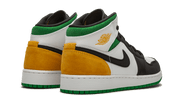 Buty Air Jordan Air Jordan 1 Mid SE White Laser Orange Lucky Green - widok z przodu - Rozmiary EU