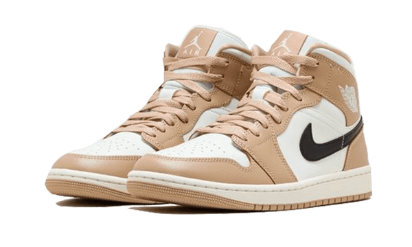 Air Jordan 1 Mid Tan Black - Kup oryginalne Air Jordan 1 Mid Tan Black BQ6472-103 - widok z drugiego boku - Sneakersy