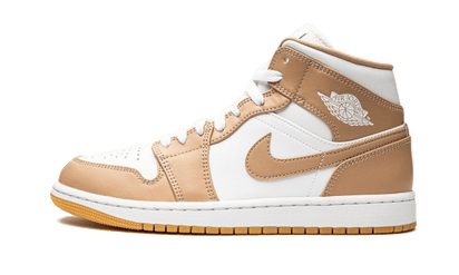 Air Jordan Air Jordan 1 Mid Tan Gum biały-czerwony - widok główny z boku | Saturaise.com