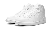 Kup oryginalne Air Jordan 1 Mid Triple White (2022) 554724-136 - widok z drugiego boku - Sneakersy