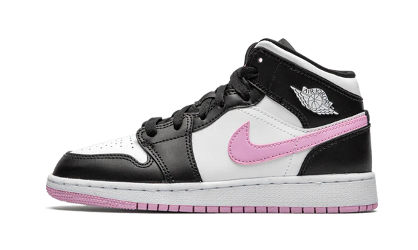 Air Jordan 1 Mid White Black Light Arctic Pink (GS)