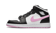 Air Jordan Air Jordan 1 Mid White Black Light Arctic Pink (GS) czarny-biały - widok główny z boku | Saturaise.com