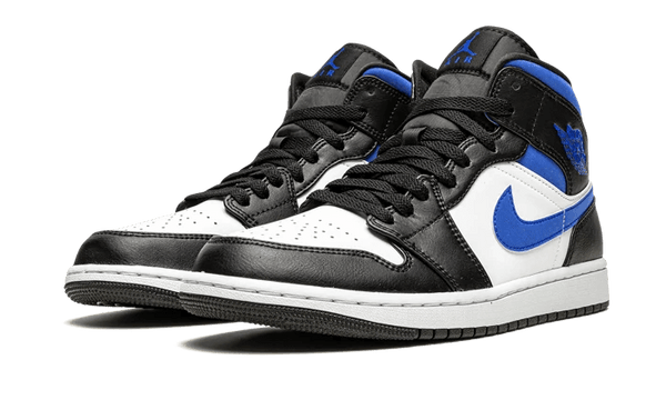 Air Jordan 1 Mid White Black Royal - Kup oryginalne Air Jordan 1 Mid White Black Royal 554724-140 - widok z drugiego boku - Sneakersy