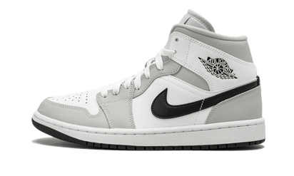 Air Jordan Air Jordan 1 Mid White Light Smoke Grey czarny-biały - widok główny z boku | Saturaise.com