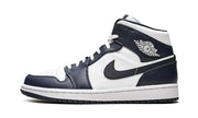Air Jordan 1 Mid White Metallic Gold Obsidian