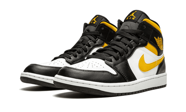 Air Jordan 1 Mid White Pollen Black - Kup oryginalne Air Jordan 1 Mid White Pollen Black 554724-177 - widok z drugiego boku - Sneakersy