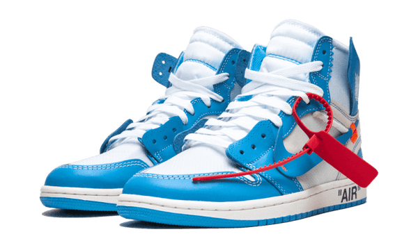 Air Jordan 1 Retro High Off-White University Blue - Kup oryginalne Air Jordan 1 Retro High Off-White University Blue AQ0818-148 - widok z drugiego boku - Sneakersy