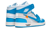 Buty Air Jordan Air Jordan 1 Retro High Off-White University Blue - widok z przodu - Rozmiary EU