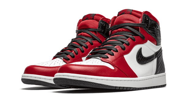 Air Jordan 1 Retro High Satin Snake Chicago - Kup oryginalne Air Jordan 1 Retro High Satin Snake Chicago CD0461-601 - widok z drugiego boku - Sneakersy